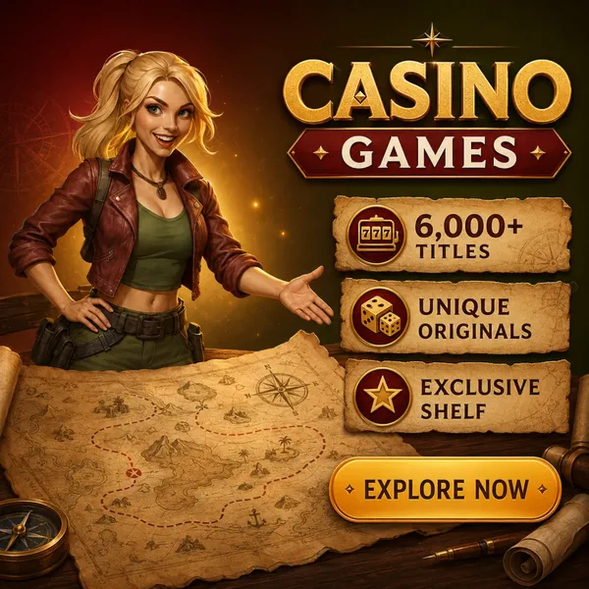 De Kaartmaker nodigt uit tot verkenning van 6.000+ casinospellen op Rolldorado schatkaart